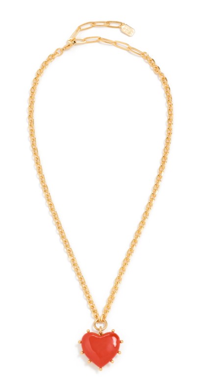 Elizabeth Cole Ruby Necklace Red