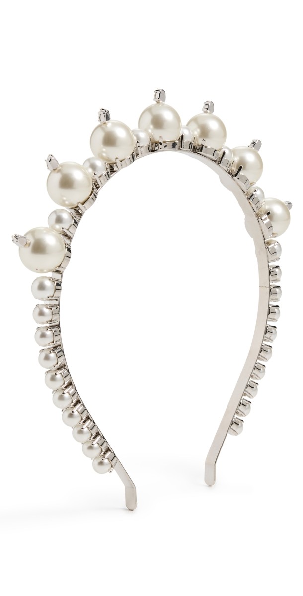 Simone Rocha Pearl & Crystal Tiara Hairband Pearl/Crystal