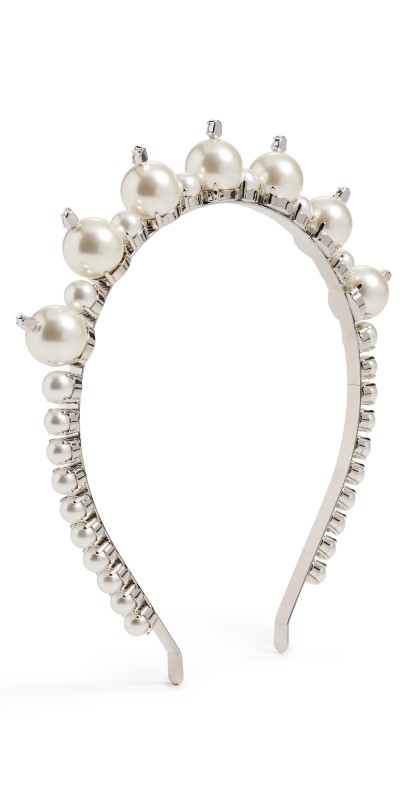 Simone Rocha Pearl & Crystal Tiara Hairband Pearl/Crystal