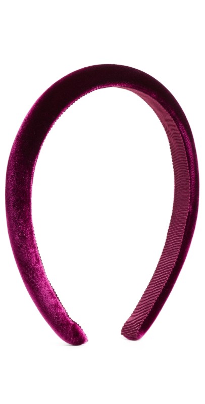Jennifer Behr Tiana Velvet Headband Mulberry