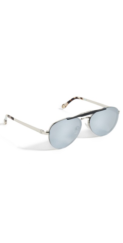 Vontélle Cleofis Silver Metal Sunglasses Silver Reflectio