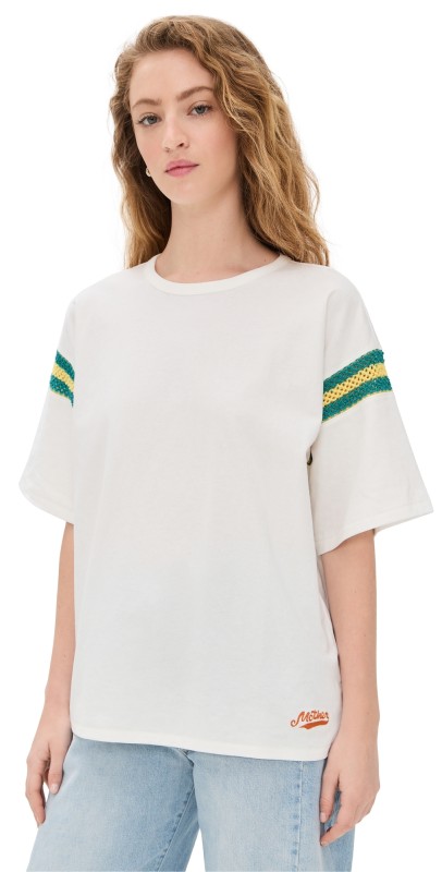 MOTHER The Sleep Over Inset Tee Playing Hardball