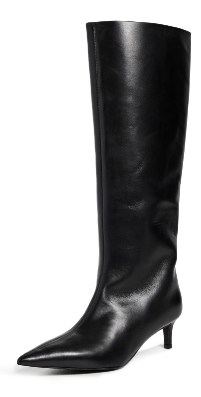 Free People Kiki Kitten Heel Boots Black