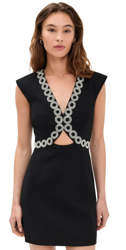 Rebecca Vallance Celinda Mini Dress Black