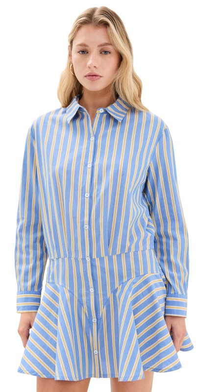 Saylor Naeem Shirt Dress Blue/Yellow