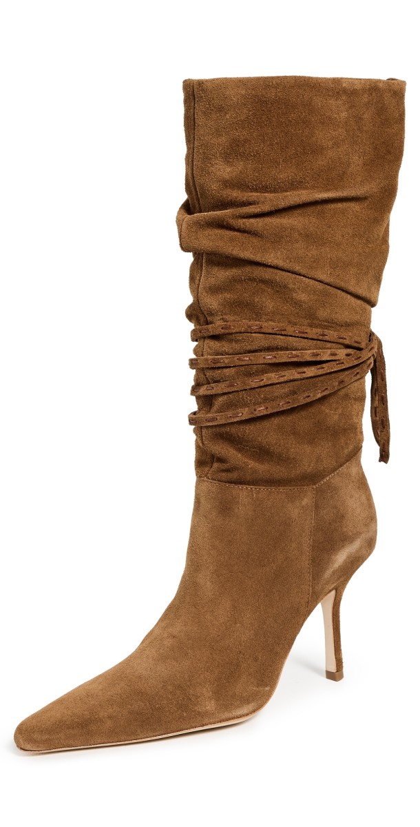 Cinq à Sept Samina Wrap Around Heel Boots golden sienna
