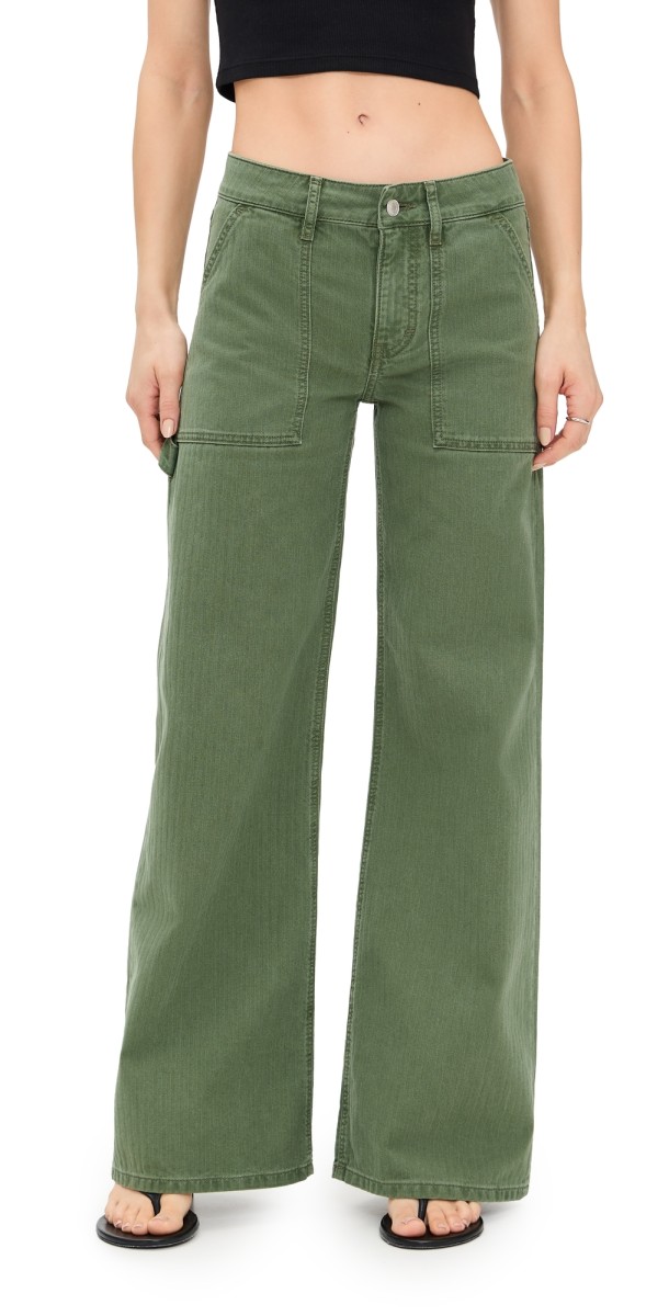 Jeanerica Guell Pants Chevron Green