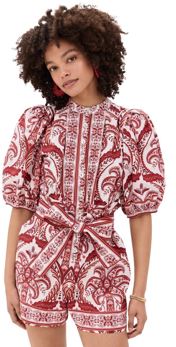FARM Rio Tropical Cameo Off White Romper Tropical Cameo Off-White
