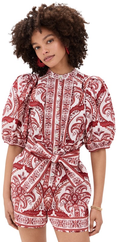 FARM Rio Tropical Cameo Off White Romper Tropical Cameo Off-White