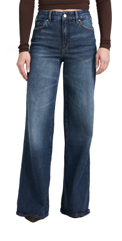 Good American Good Palazzo Petite Jeans Indigo764