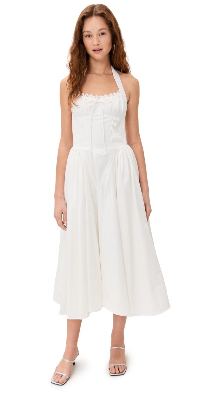 Line & Dot Abbot Dress White