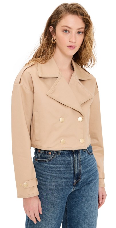 L'AGENCE Kento Crop Trench Coat Doeskin/Ikebana