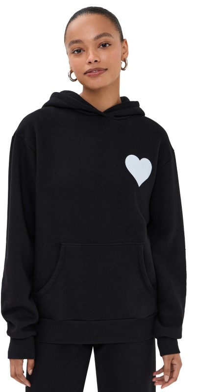 SPRWMN Heart Hoodie Black