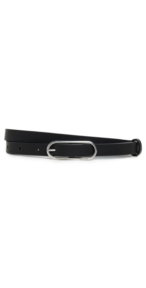 rag & bone Baby Rounded Rebound Belt Black