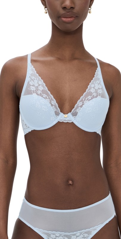 Natori Natori Cherry Blossom Convertible Contour Underwire Bra Glacier Blue