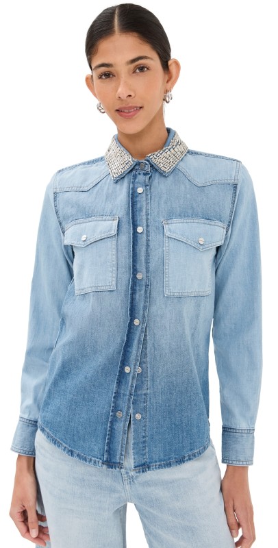 TWP Valentines Button Down Indigo