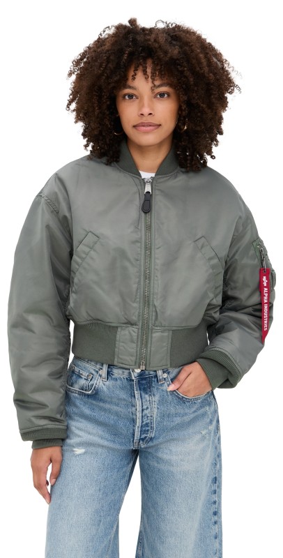 Alpha Industries MA-1 Cropped Flight Jacket FIELD GRAY