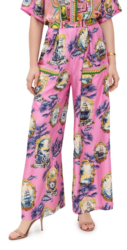 Camilla Wide Leg Trousers with Front Pockets SALTY SPLENDOUR