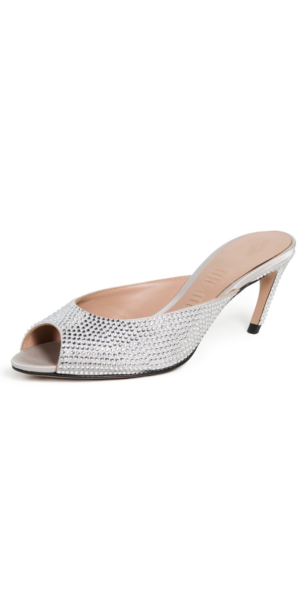 The Attico Ada Mules Silver