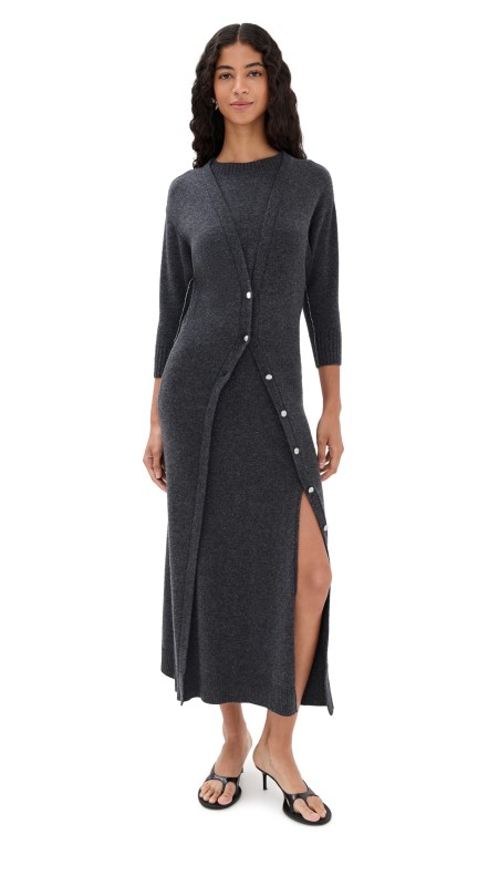 rabanne Robe Dress Dark Grey