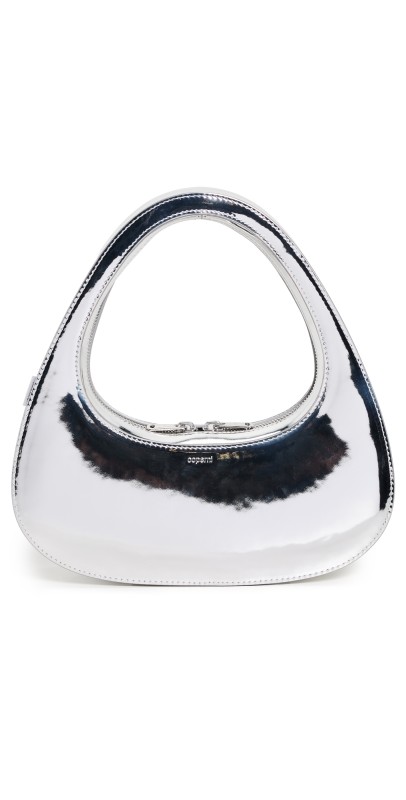 Coperni Mirrored Baguette Swipe Bag Silver