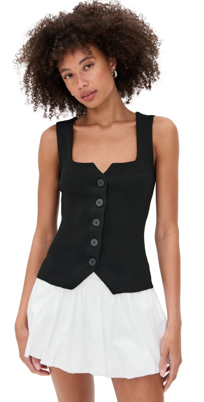 STAUD Marisa Vest Black