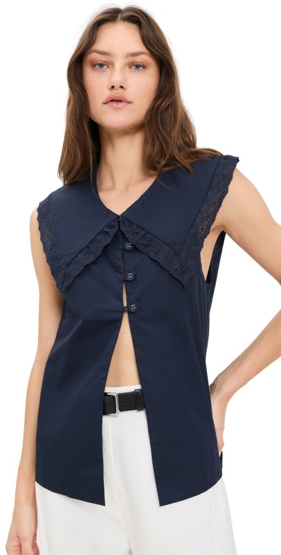 VRG GRL Mae Top Navy
