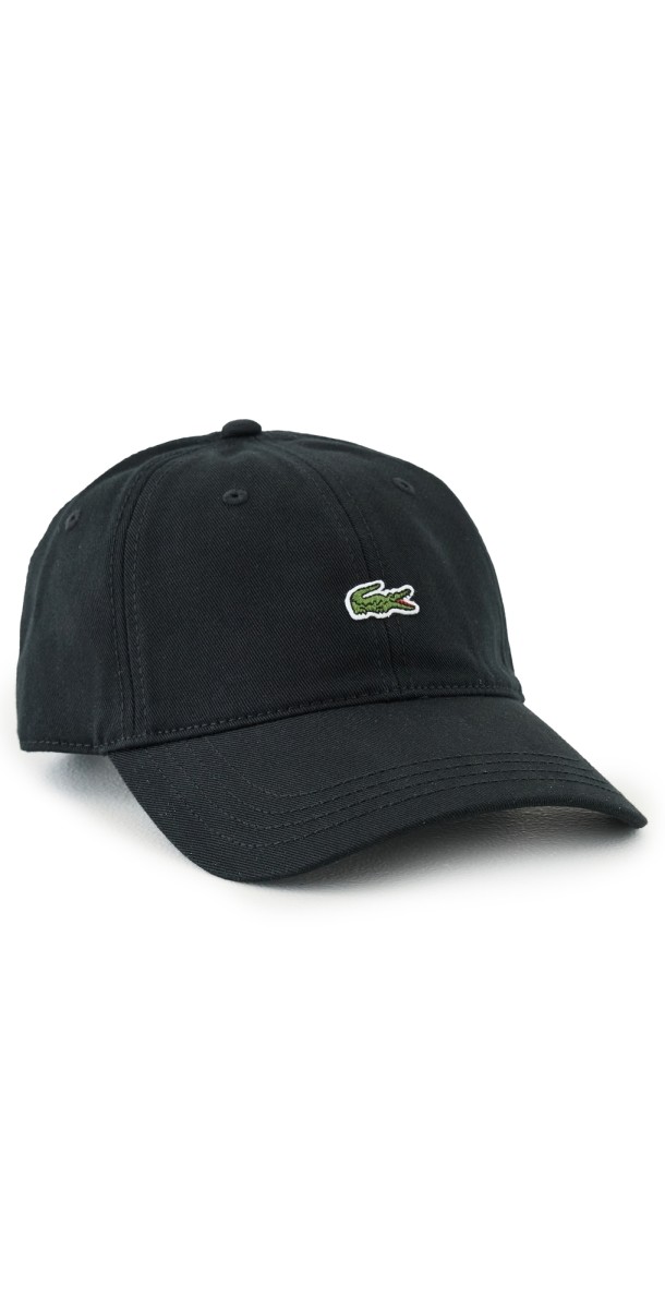 Lacoste Cotton Twill Front Logo Cap Black