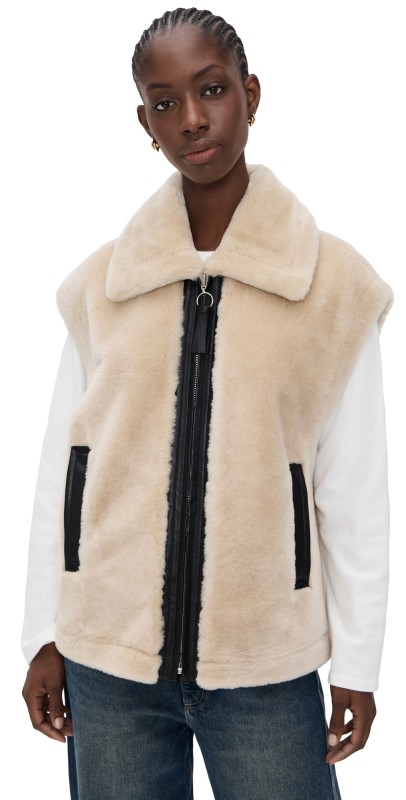 IRO Bethany Vest Black/Ecru
