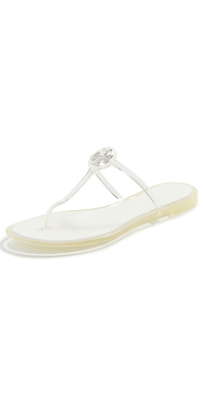 Tory Burch Mini Miller Jelly Sandals Clear Silver