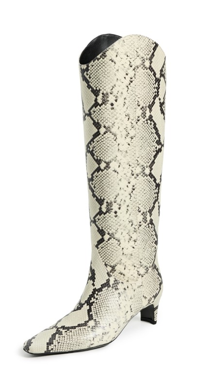 STAUD Western Wally Boots White Snake