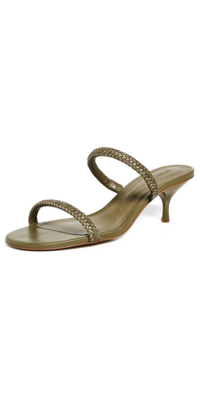 Schutz Taliah Woven Heels Matcha