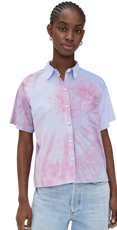 Busayo Dayo Top Striped Shirting/Pink