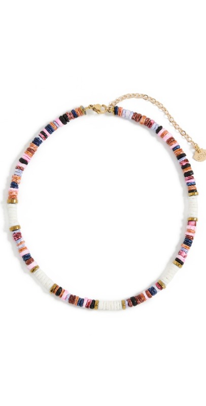 Hijas de Puka Multi Color Dyed Sea Shell Puka Necklace Multi Color