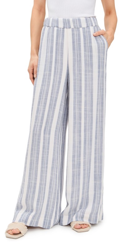Splendid Raegan Stripe Pants White/Seaport