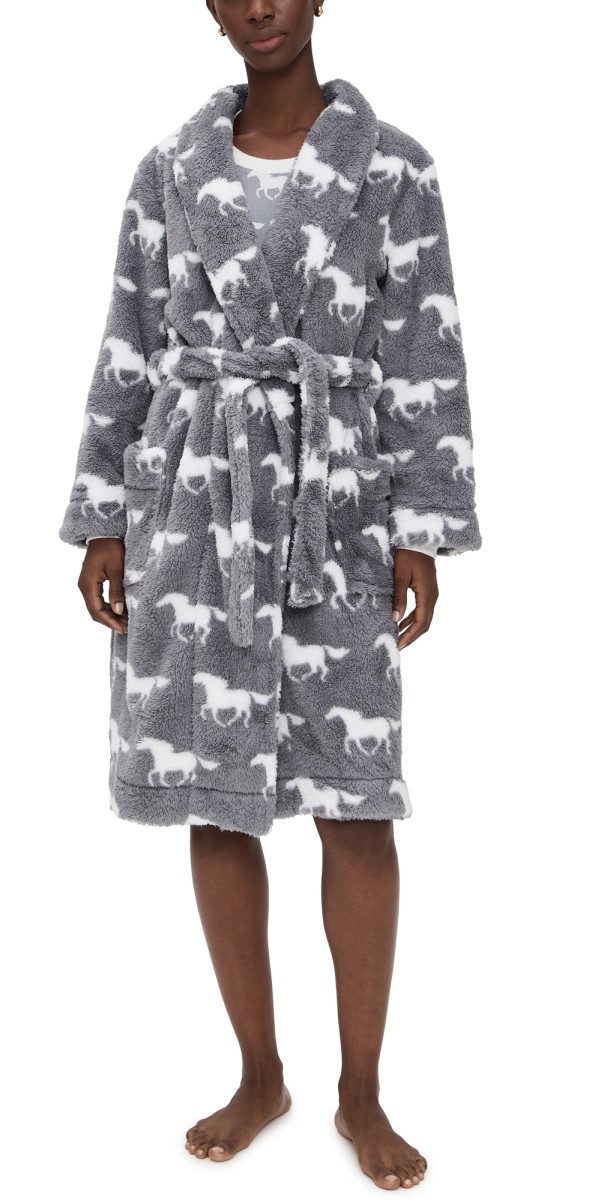PJ Salvage Let's Get Cozy Robe Gray