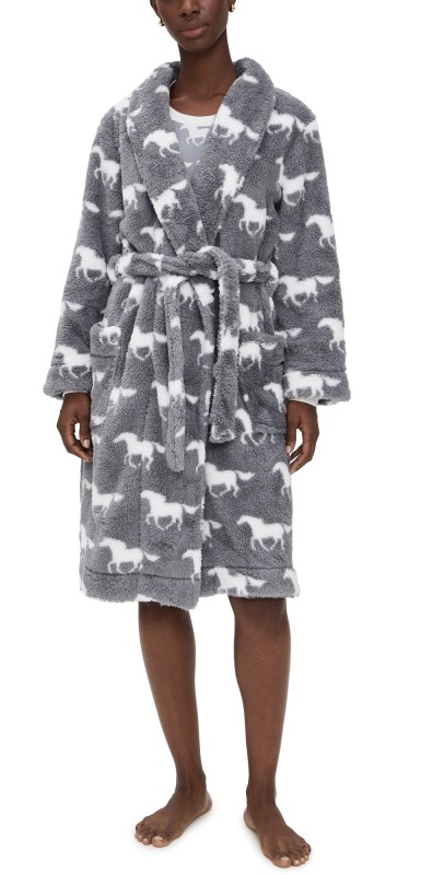 PJ Salvage Let's Get Cozy Robe Gray