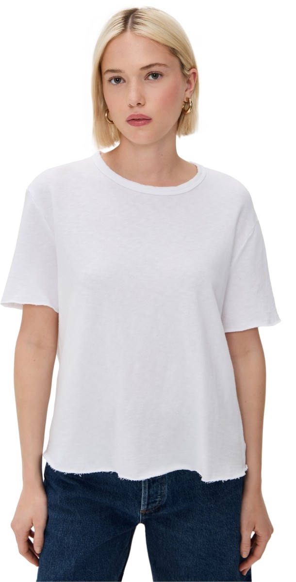 James Perse Vintage French Terry Sweat Top White