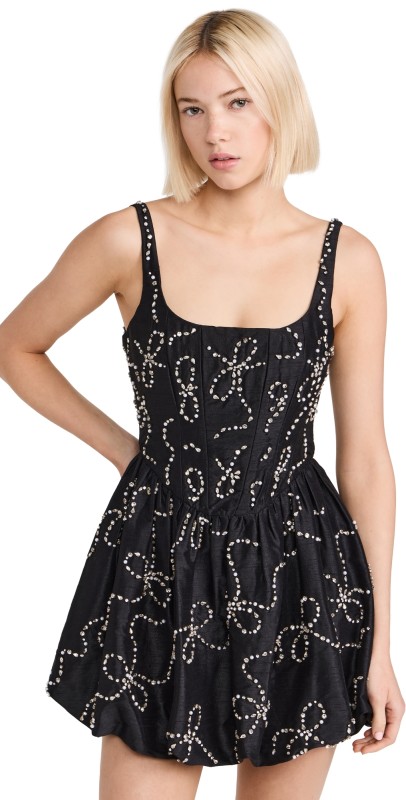 LoveShackFancy Brookhaven Dress Black