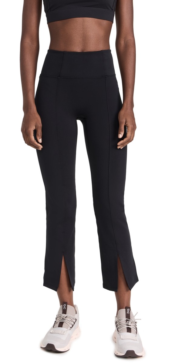 Girlfriend Collective Luxe Split Hem Leggings Black