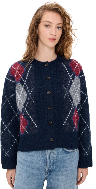 Moon River Cardigan Navy Multi