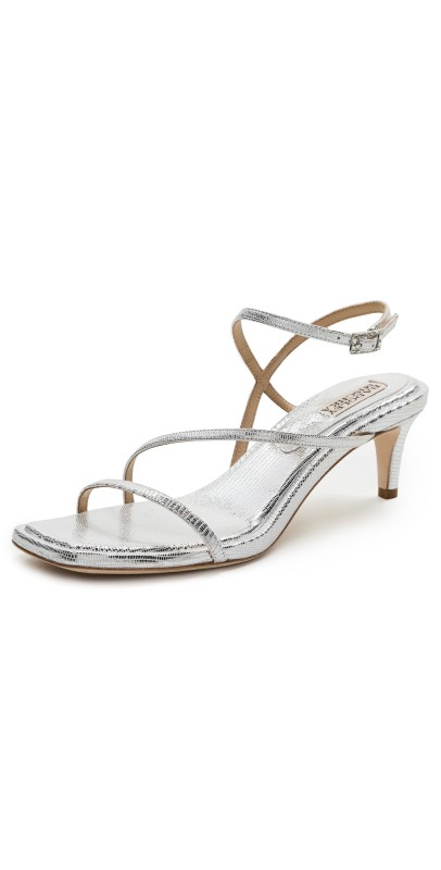 Badgley Mischka Gracelyn Heels Silver Lizard