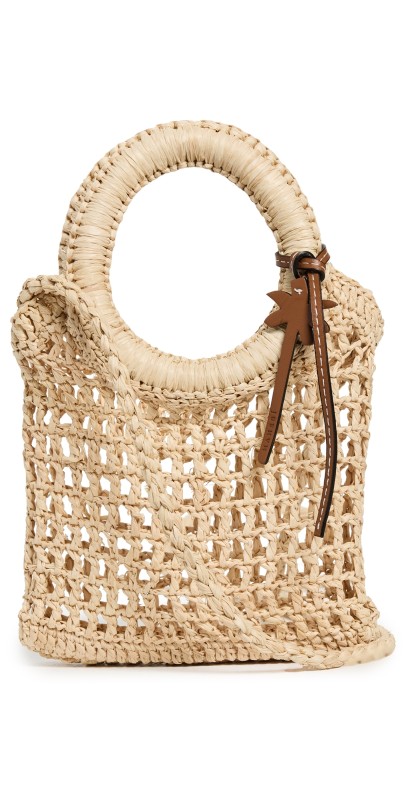 Manebi Net Crossbody Bag Natural