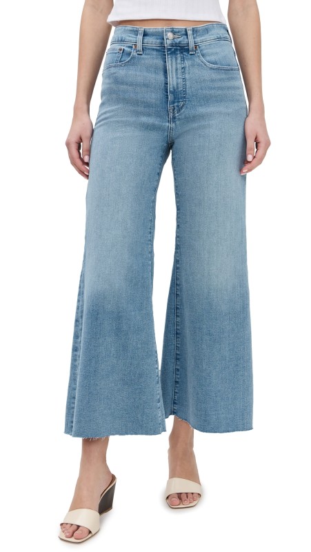Madewell Flared Wide Leg Jeans Corley Wash