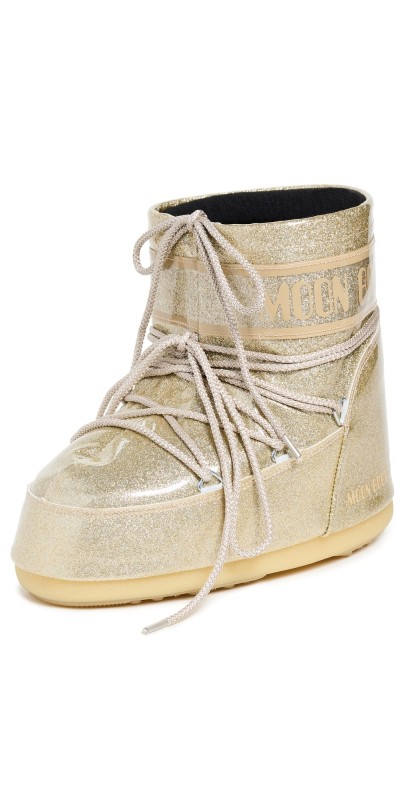Moon Boot Icon Low Glitter Boots Gold