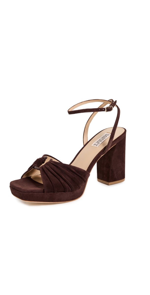 Badgley Mischka Veda Platforms Coffee Suede