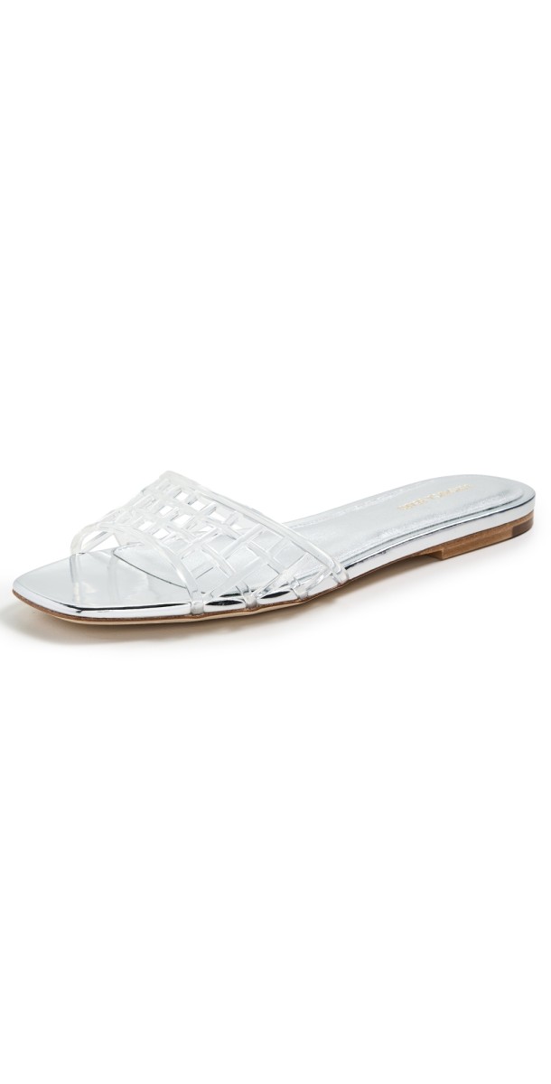 Veronica Beard Maris Jelly Sandals Clear/Silver