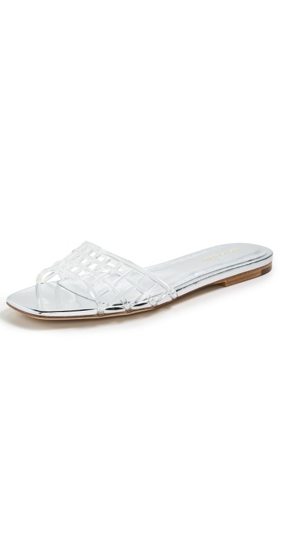 Veronica Beard Maris Jelly Sandals Clear/Silver