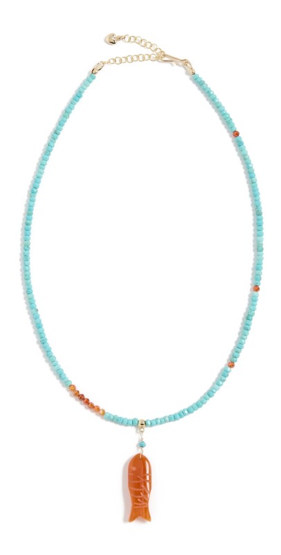 Brinker + Eliza Ischia Necklace Turquoise/Cornelia