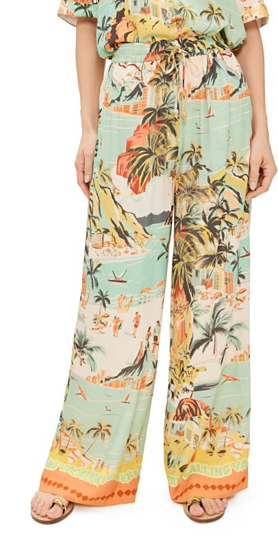 MINKPINK Vacanza Drawstring Pants Tropical